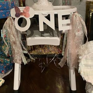 high chair birthday banner